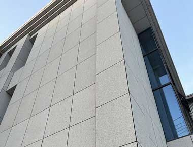 火燒面芝麻灰石材外墻干掛無色差無色線